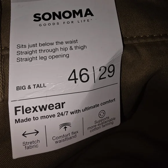 2 For $20 Williams Sonoma Utility Khaki Cargo Pants, Flexwear, Gorpcore - Picture 9 of 9